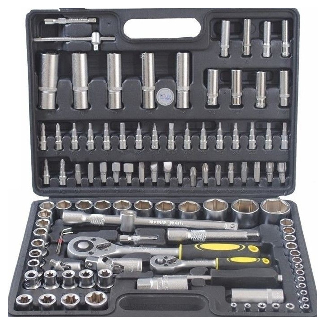 immagine 0 del prodotto trade shop set di chiavi cassetta attrezzi cricchetto bussole boccole inserti kit da 109pz 