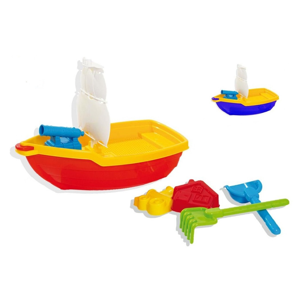 foto del prodotto trade shop set galeone con palette accessori mare giochi spiaggia estate bambini 114725 