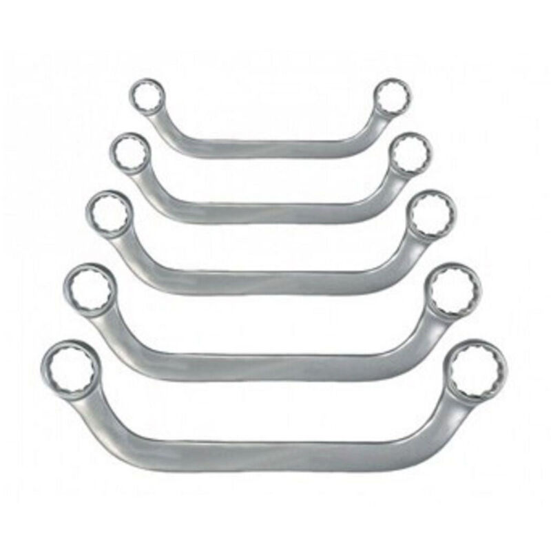foto del prodotto trade shop set kit 5 pezzi chiavi poligonali doppie speciali a u in chrome vanadium 