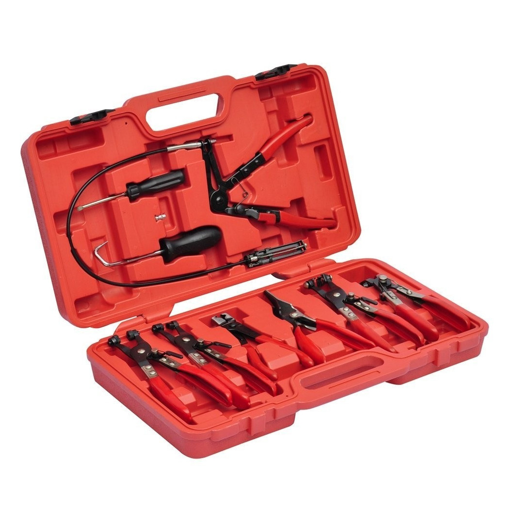 foto del prodotto trade shop set kit 9 pinze per fascette morsetti auto montaggio smontaggio fascette auto 