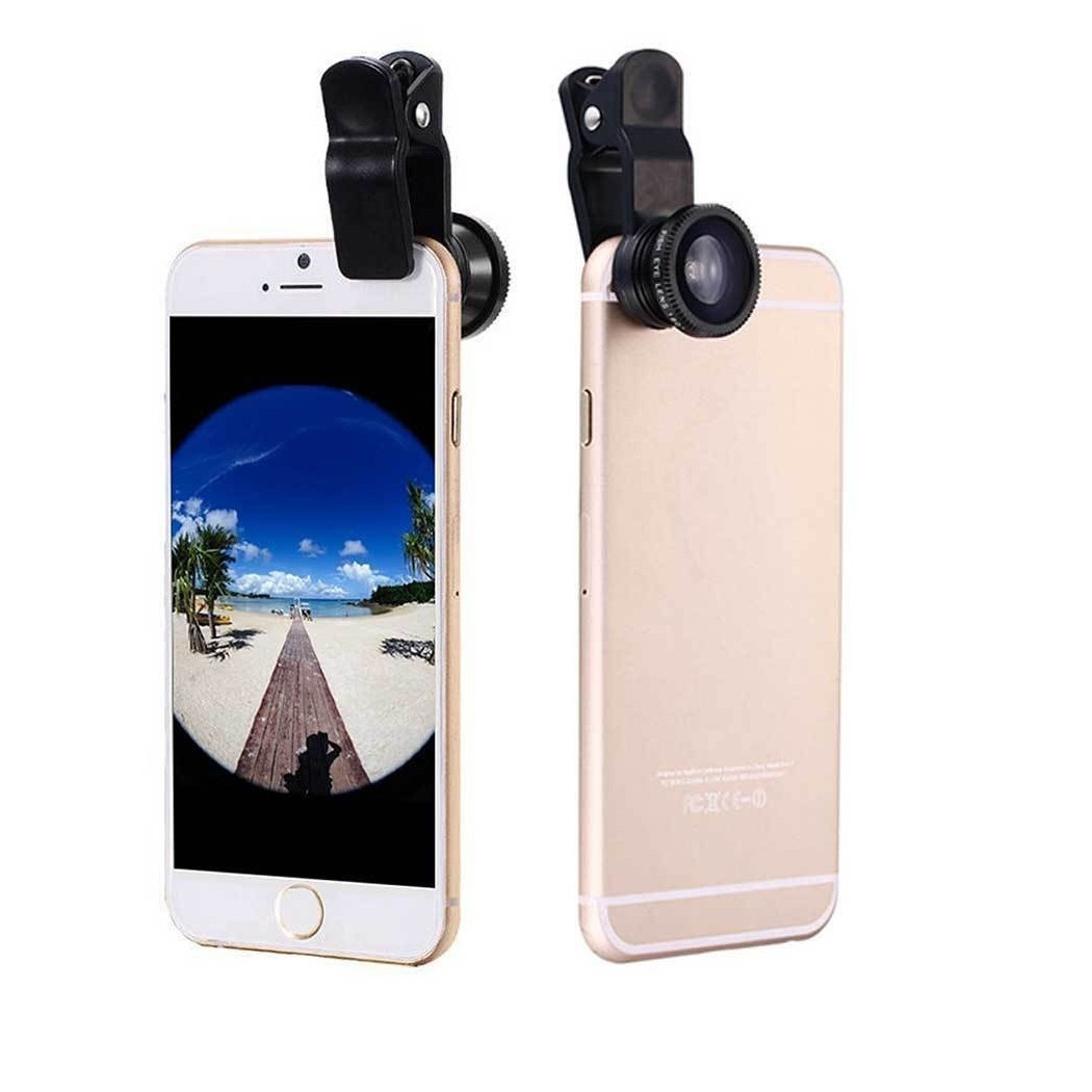 foto del prodotto trade shop set obbiettivi smartphone fotocamera smartphone fisheye macro photo wx018 