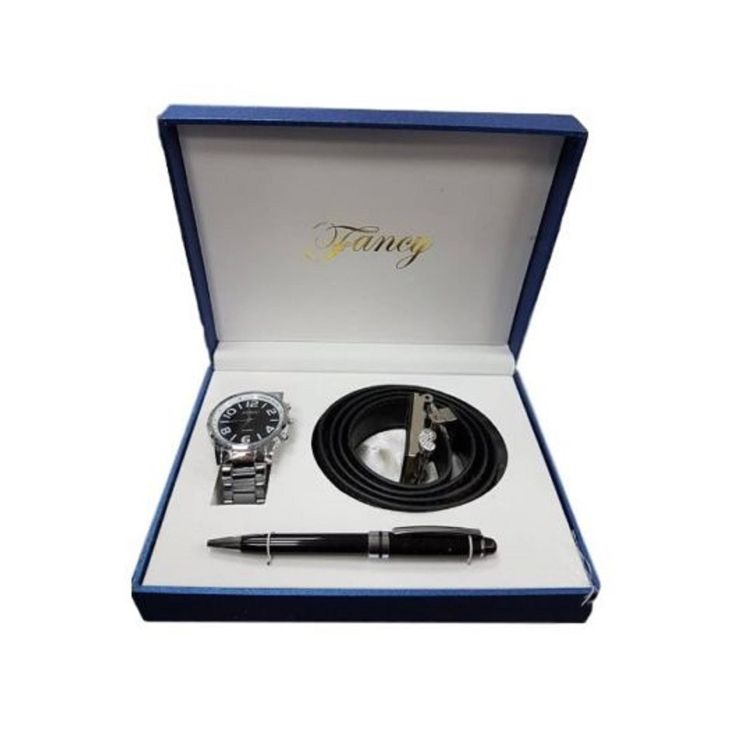 foto del prodotto trade shop set regalo per uomo orologio cintura penna in cofanetto elegante 