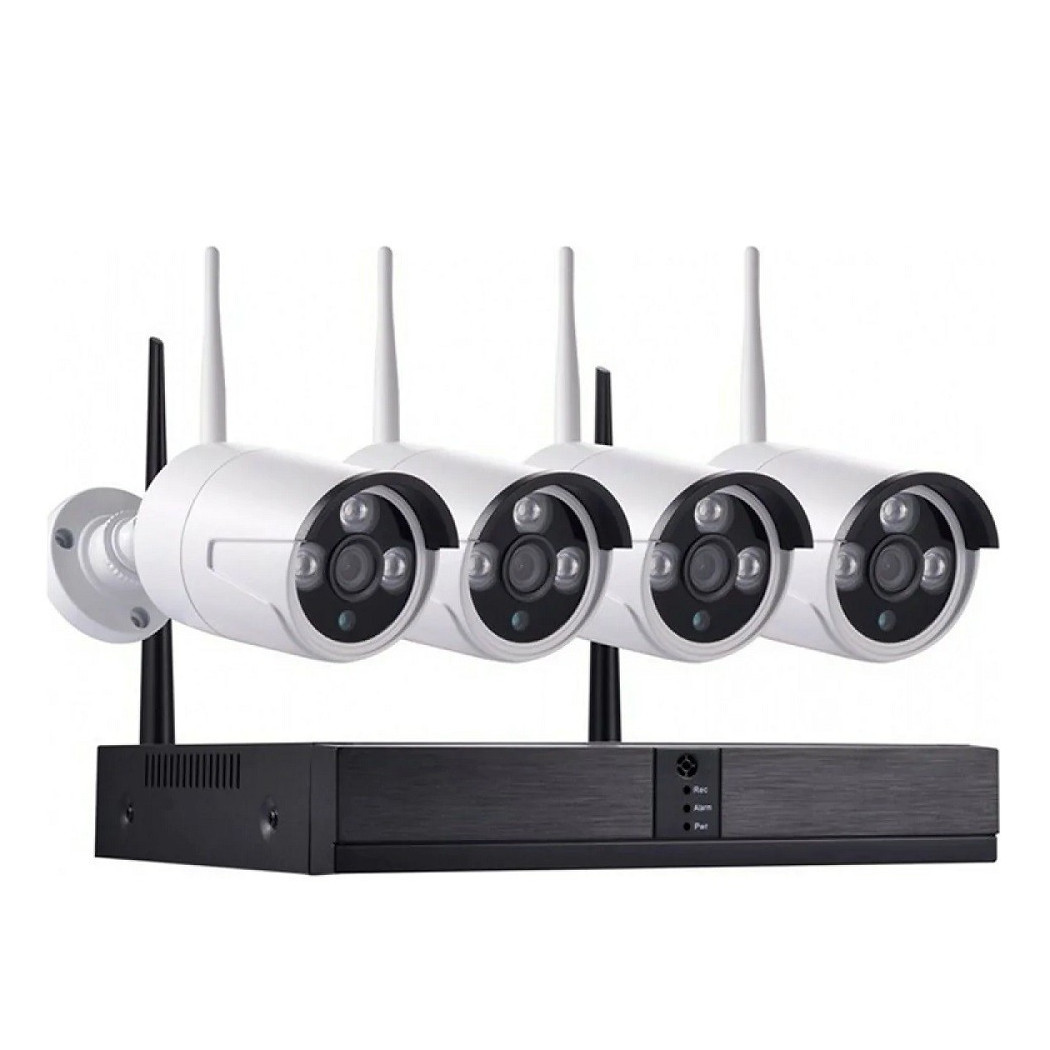 foto del prodotto trade shop set sistema di sorveglianza registrazione 4k hd telecamera 4 canali cctv q s4pro 