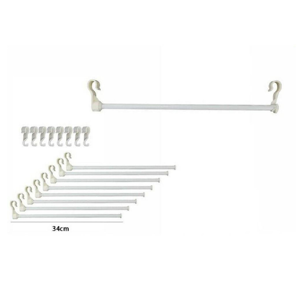 foto del prodotto trade shop set stampelle grucce 8 appendi abiti salvaspazio porta pantaloni armadio 70509 