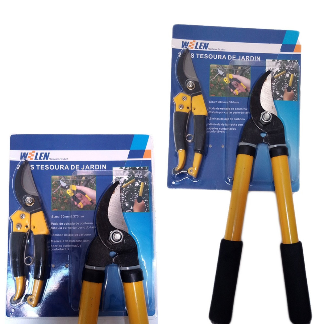 foto del prodotto trade shop set troncarami cesoie forbici siepe rami giardino potatura taglia rami forbice 