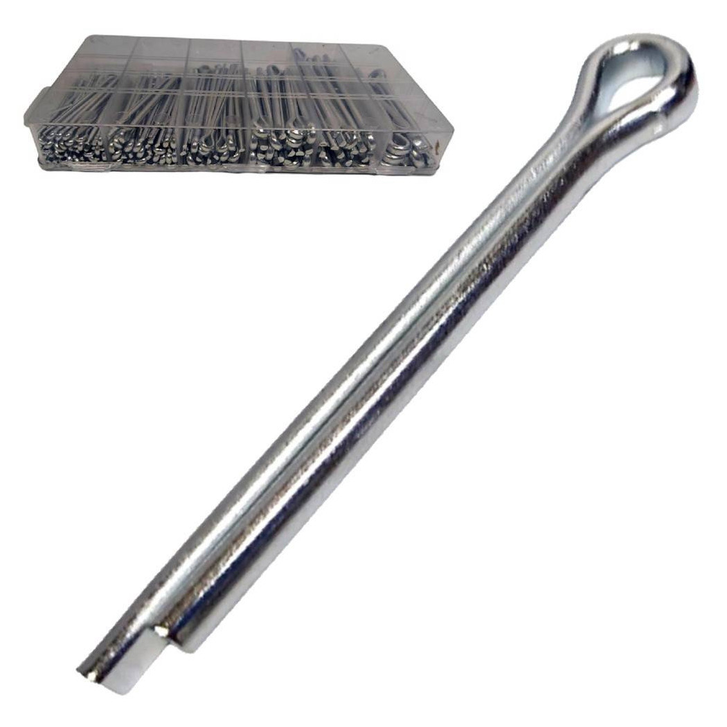 foto del prodotto trade shop set universale assortimento coppiglie 144 pezzi perni fermi di sicurezza 