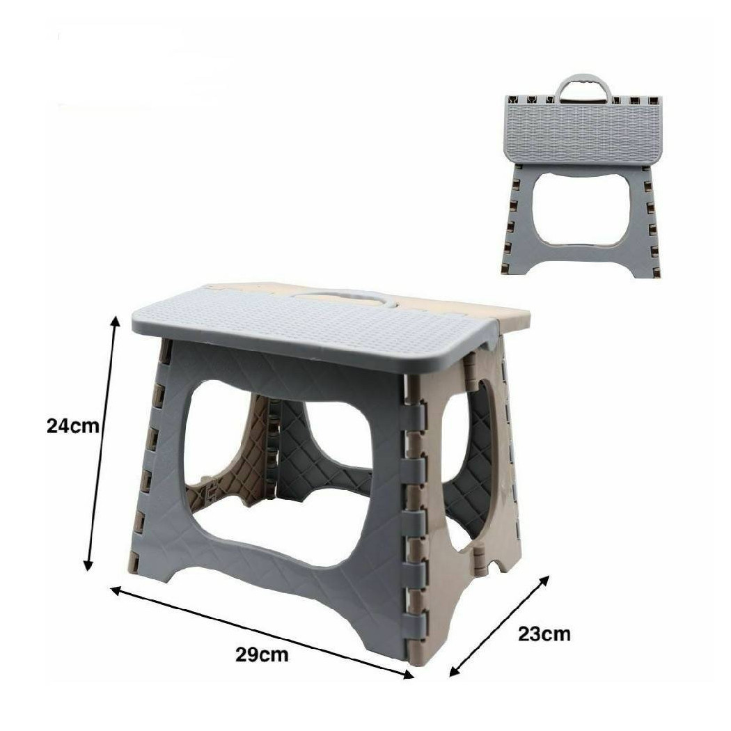 foto del prodotto trade shop sgabello sedia plastica colorato richiudibile pieghevole campeggio 29x24x23cm 