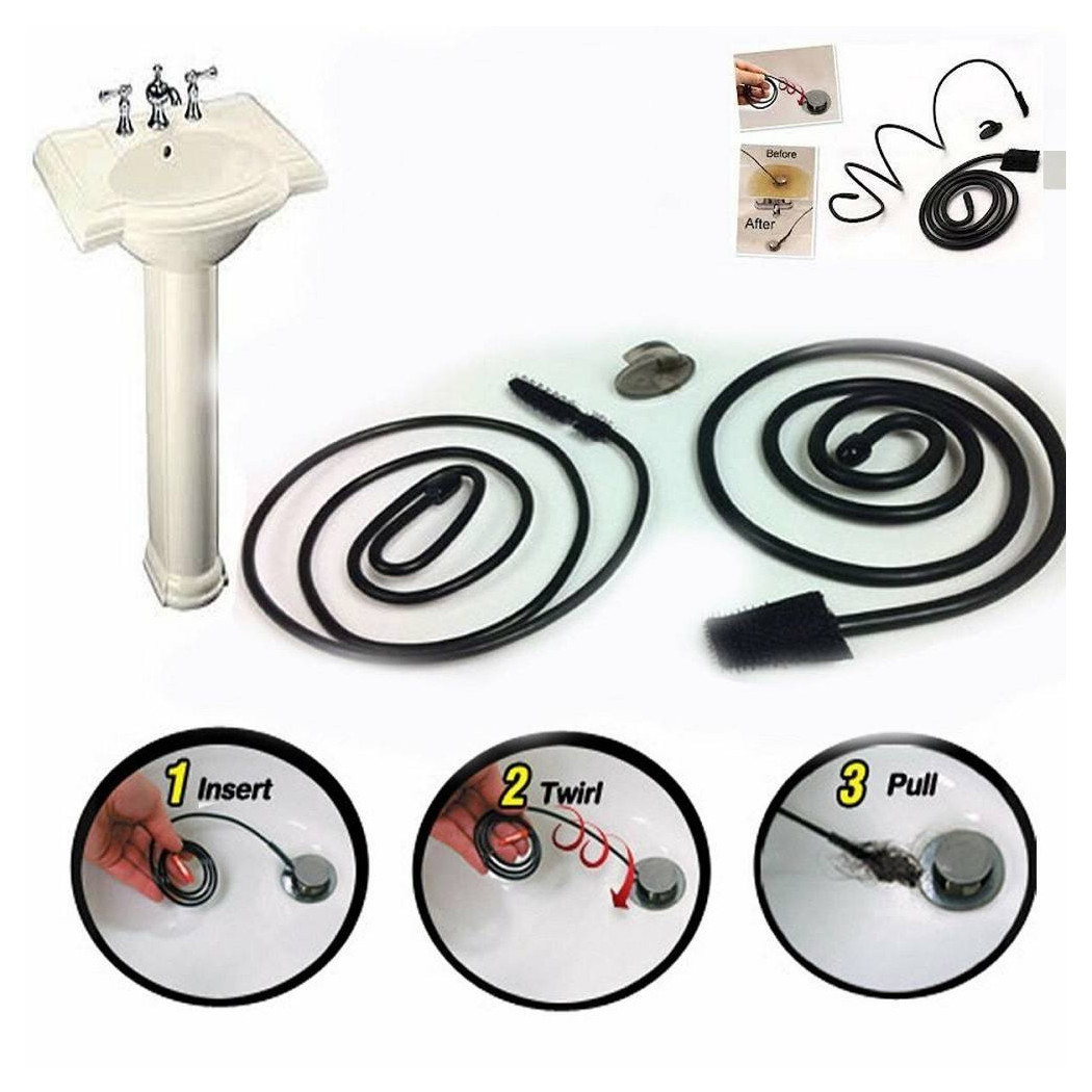 foto del prodotto trade shop sink snake filo fili stura lavandino pulisci tubi cavo tubo stura bagno cucina 