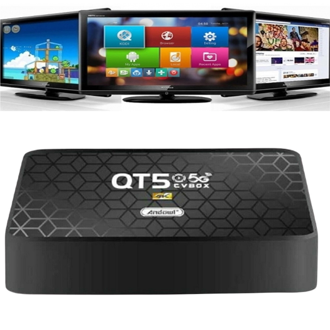 foto del prodotto trade shop smart tv box qt5 wifi hdmi supporta 5g risoluzione 4k connettivit bluetooth wifi 