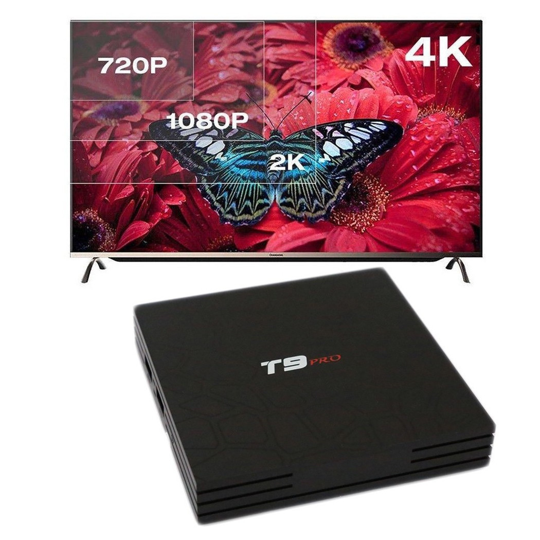 foto del prodotto trade shop - smart tv box t9 pro android 7.1.2 4gb ram 32gb 4k iptv gpu 5 core quad wifi -
