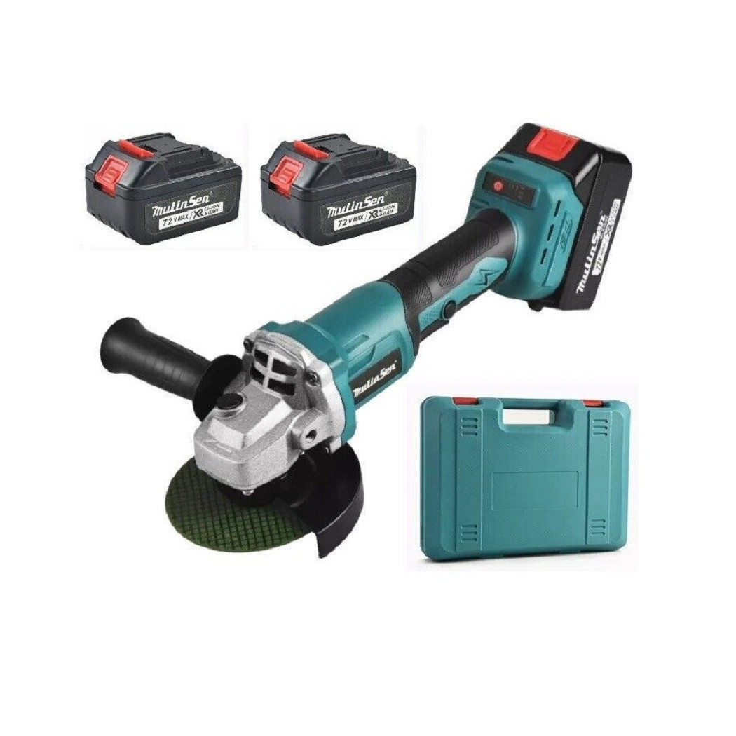 foto del prodotto trade shop smerigliatrice angolare a batteria flex 100 125mm 72v 5ah 8500rpm mls0030bl 