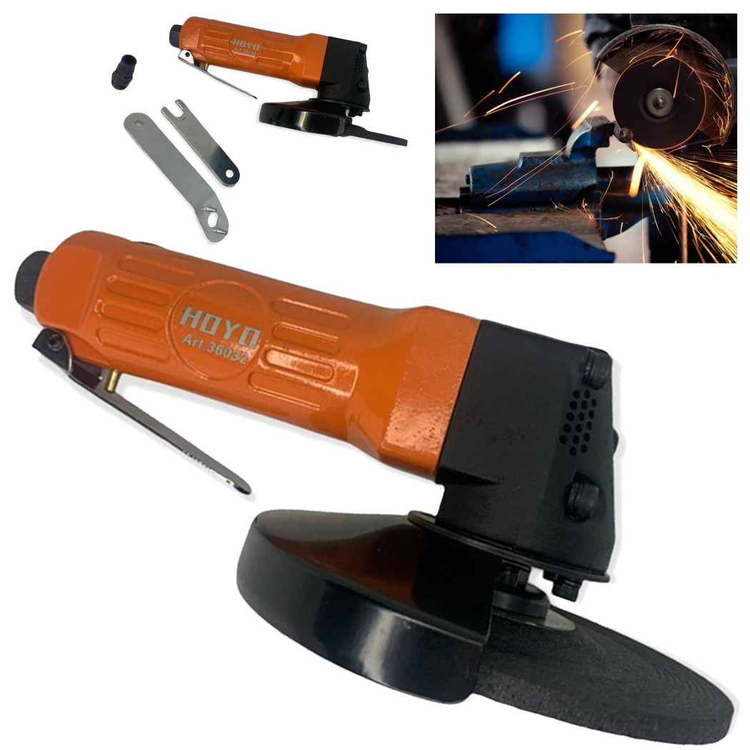foto del prodotto trade shop smerigliatrice angolare ad aria compressa lavorazione metallo 125mm attacco 1 4 