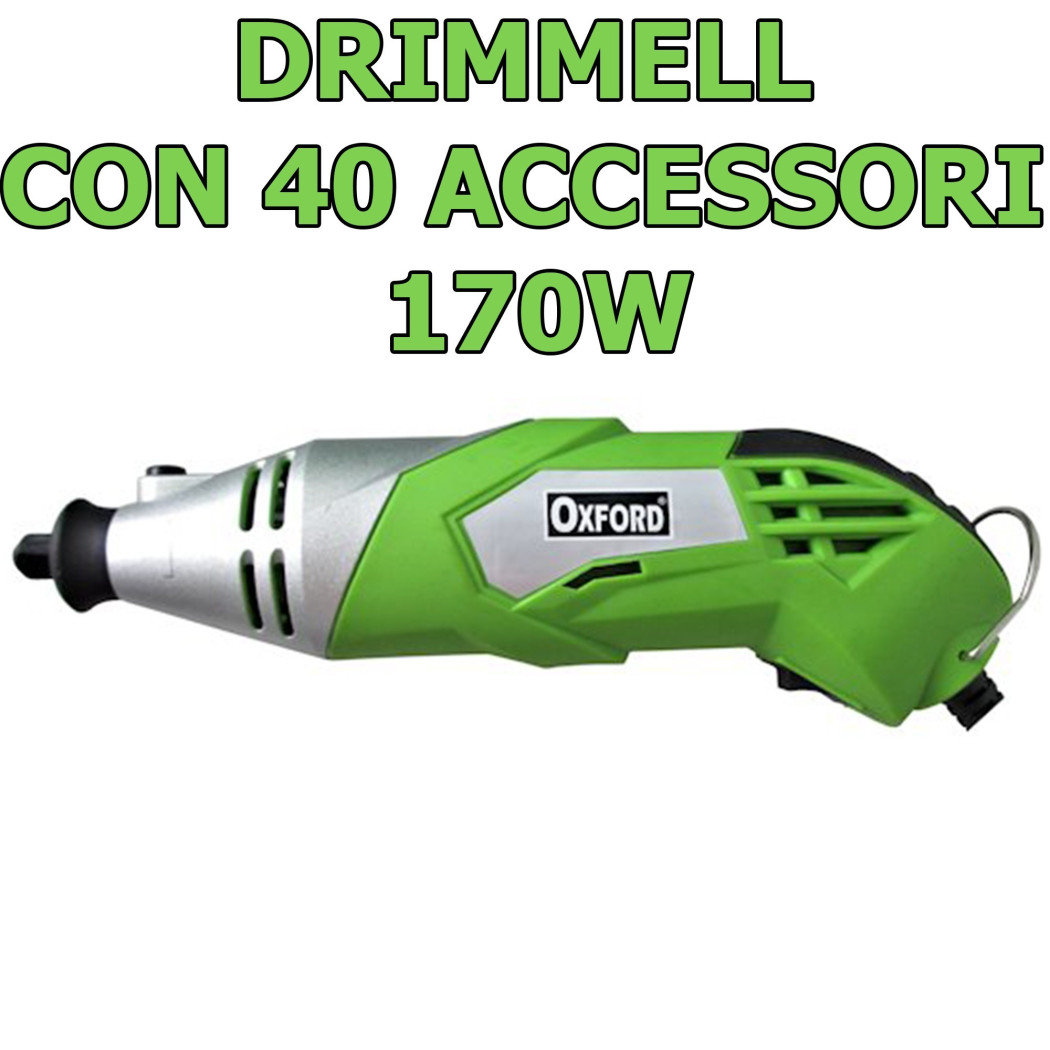 foto del prodotto trade shop - smerigliatrice mini trapano fresa drimmel di precisione 170w 40 accessori -