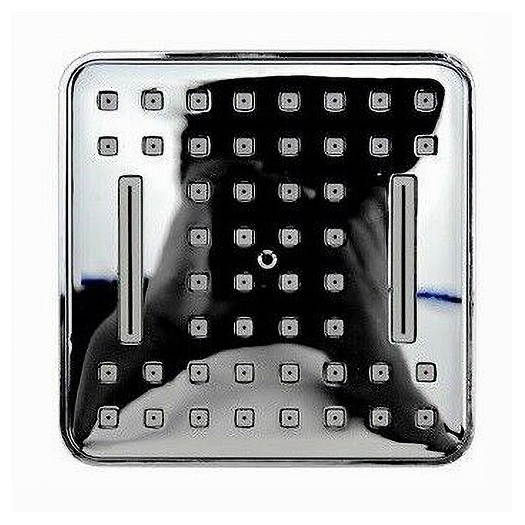foto del prodotto trade shop soffione doccia quadrato 10 cm ugelli fori bagno miscelatore con attacchi 69285 