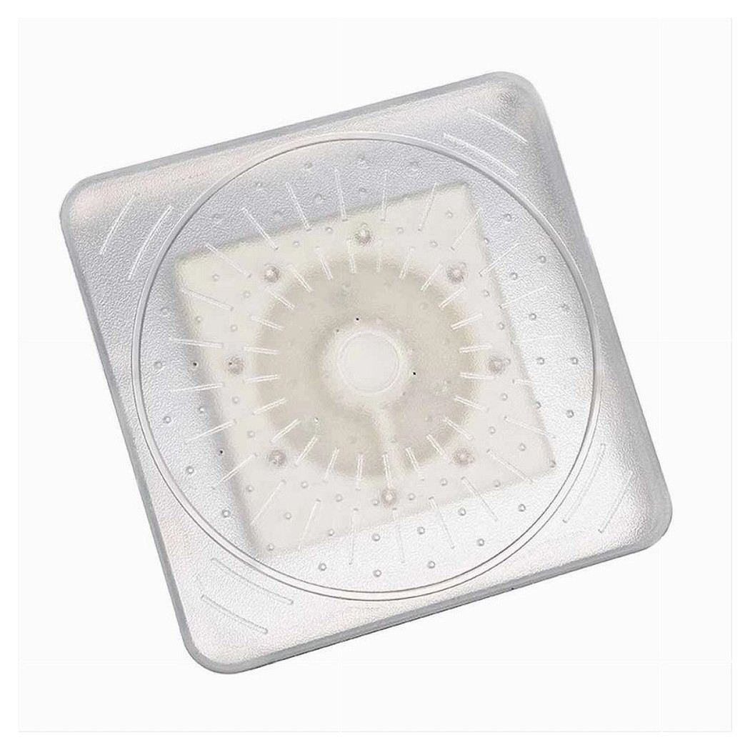 foto del prodotto trade shop soffione doccia quadrato 15cm a led rgb bagno miscelatore 79903 per cromoterapia 
