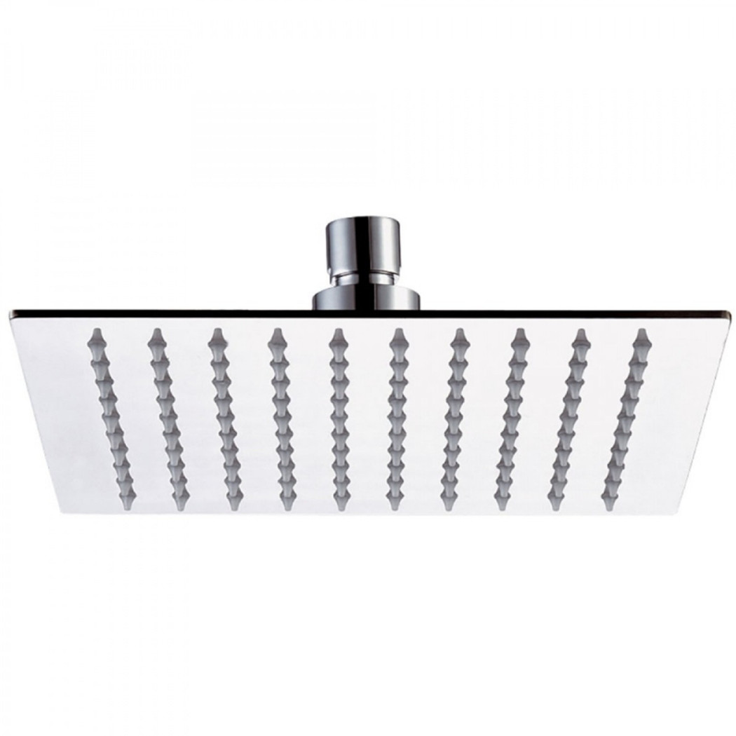 foto del prodotto trade shop soffione doccia quadrato 6 quot 15cm in acciaio attacco standard snodato orientabile 