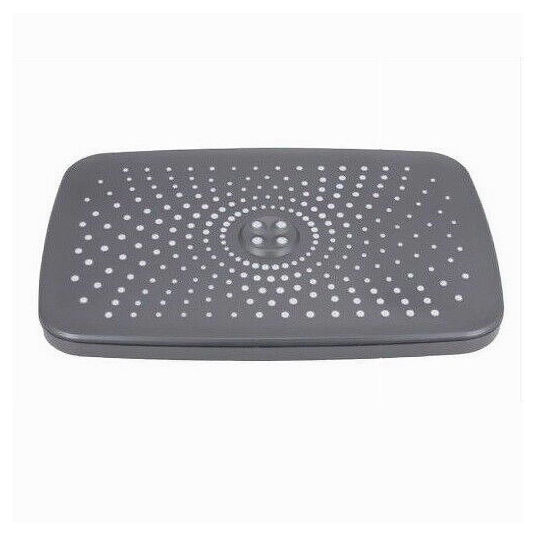 foto del prodotto trade shop soffione doccia rettangolare ugelli fori bagno miscelatore grigio 28.5x19cm 87129 