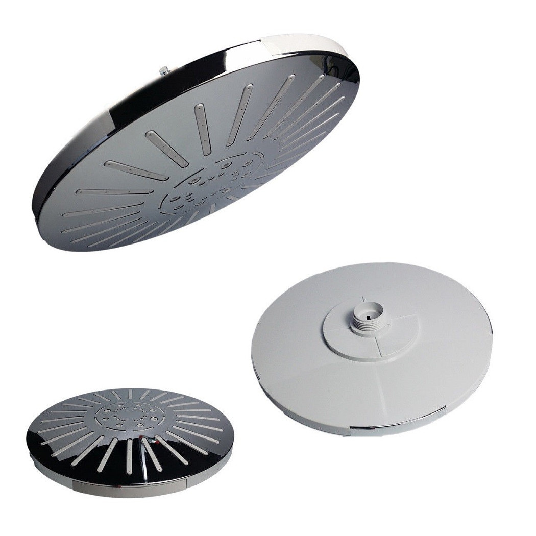 foto del prodotto trade shop soffione doccia tondo rotondo 8 quot bagno effetto pioggia sottile cromato 93005 