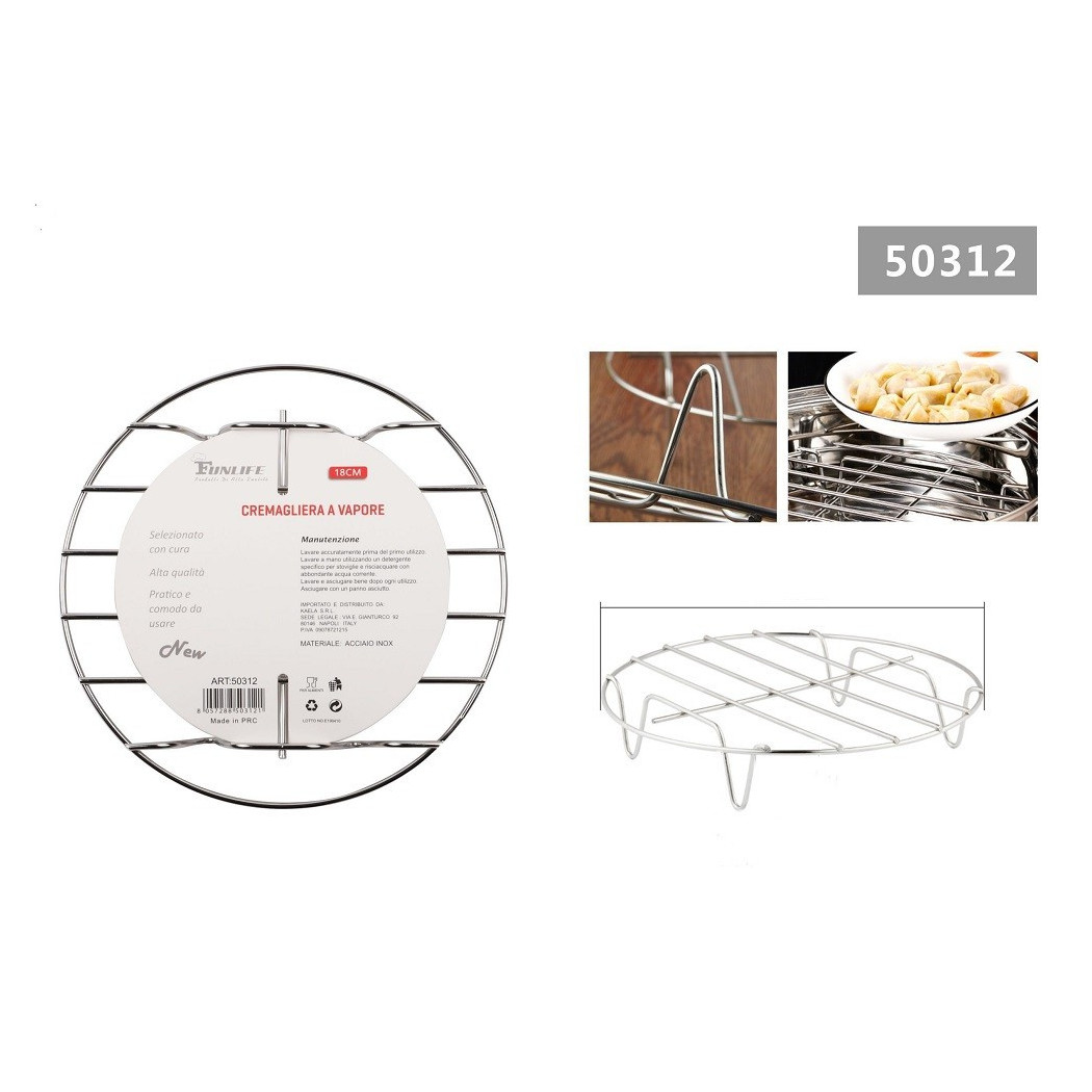 foto del prodotto trade shop - sottopentola a vapore 18 cm rotondo pentole a pressione per cottura cucina 50312 -