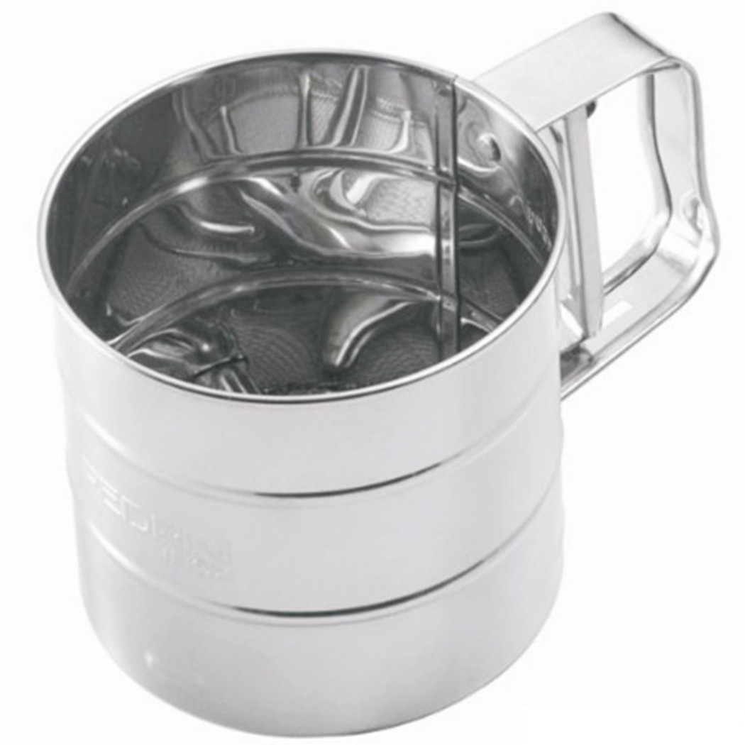 foto del prodotto trade shop spargifarina in acciaio inox 11 x 10 x 16 spargi farina zucchero a velo 