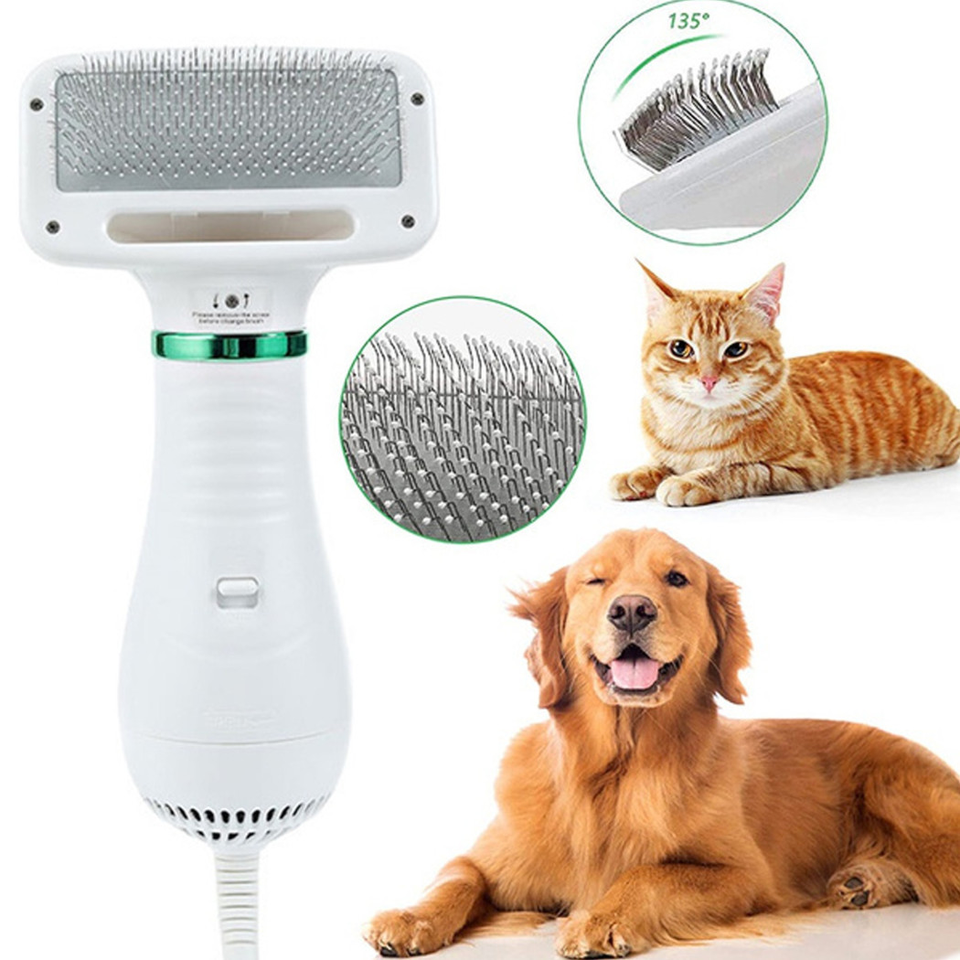 foto del prodotto trade shop spazzola e phon asciugatore per cani e gatti animali domestici 2 in 1 toeletta 