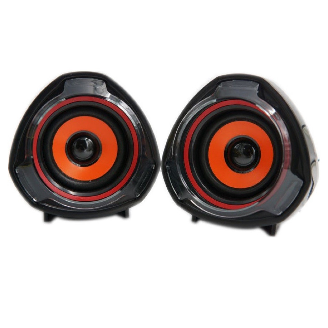 foto del prodotto trade shop speaker altoparlanti stereo per computer pc 2.0 cablato cavo usb aux 3,5mm q87 