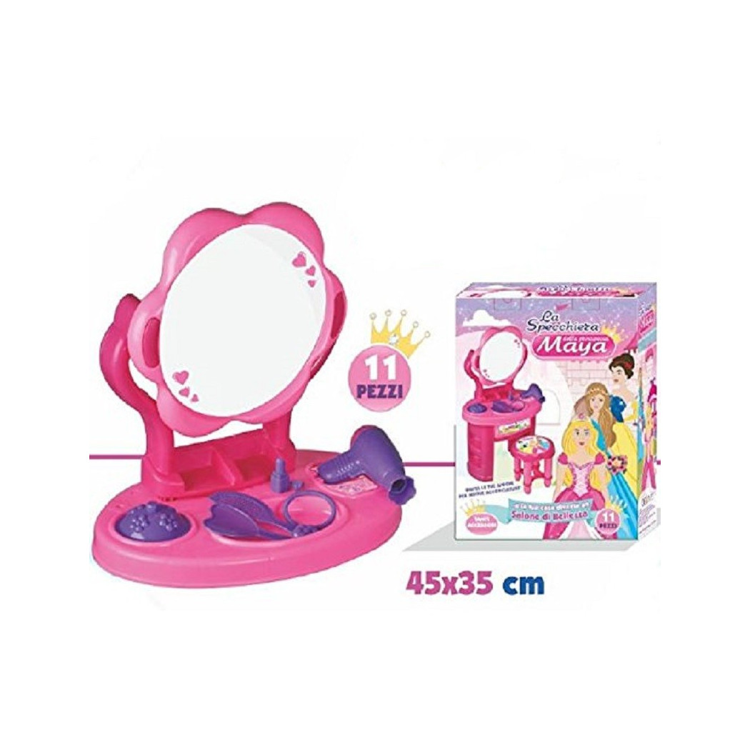 foto del prodotto trade shop specchiera da tavolo per bambine principessa maia playset con accessori 