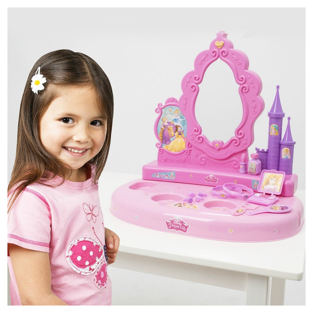 foto del prodotto trade shop specchiera da tavolo principesse disney altezza 42 cm con accessori bambine 