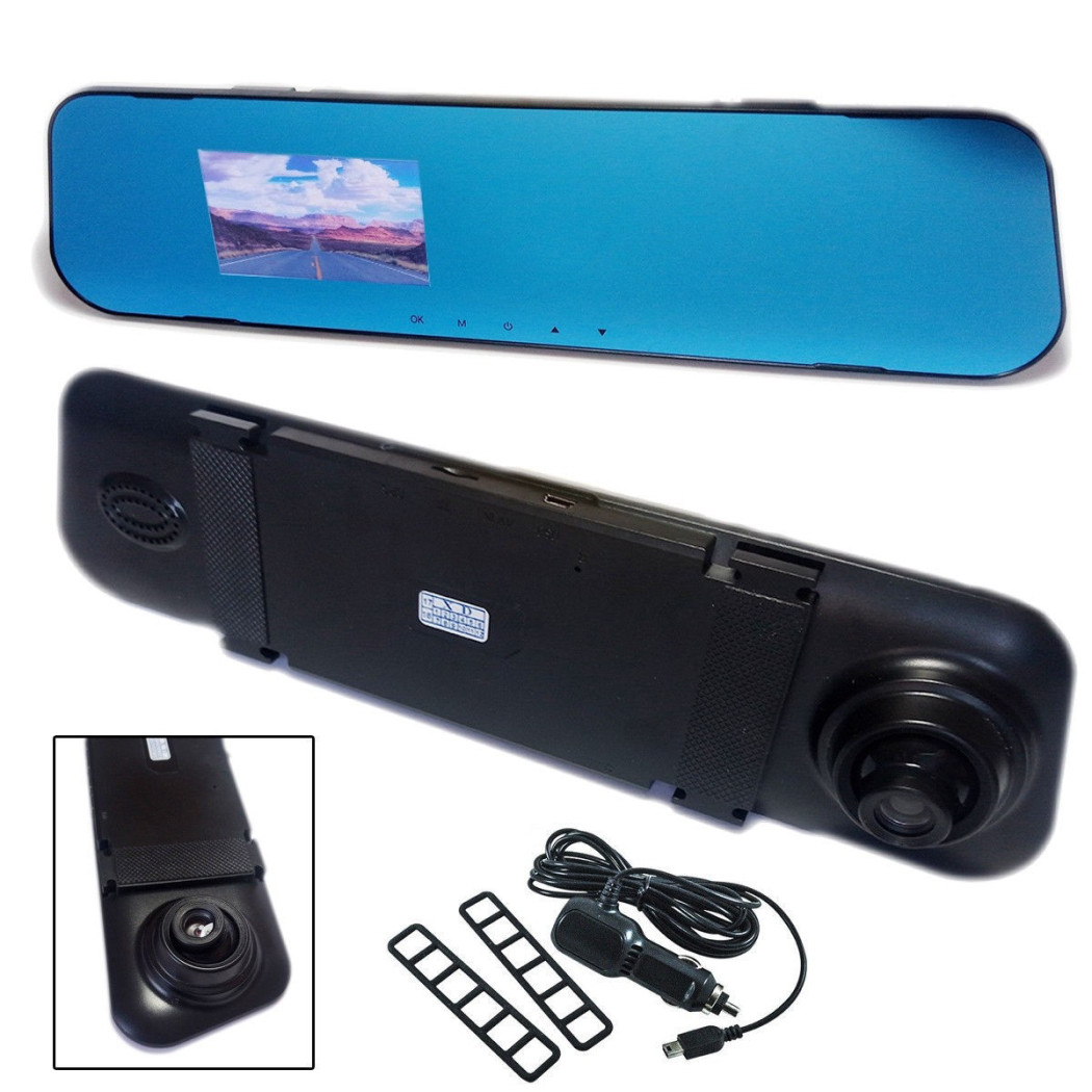 foto del prodotto trade shop specchietto frontale monitor dvr videoregistratore telecamera anteriore full hd 