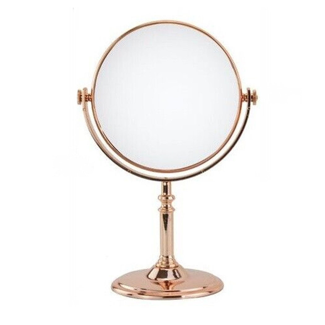 foto del prodotto trade shop specchio tavolo girevole make up trucco accessorio bagno oro rosa donna 8 69415 