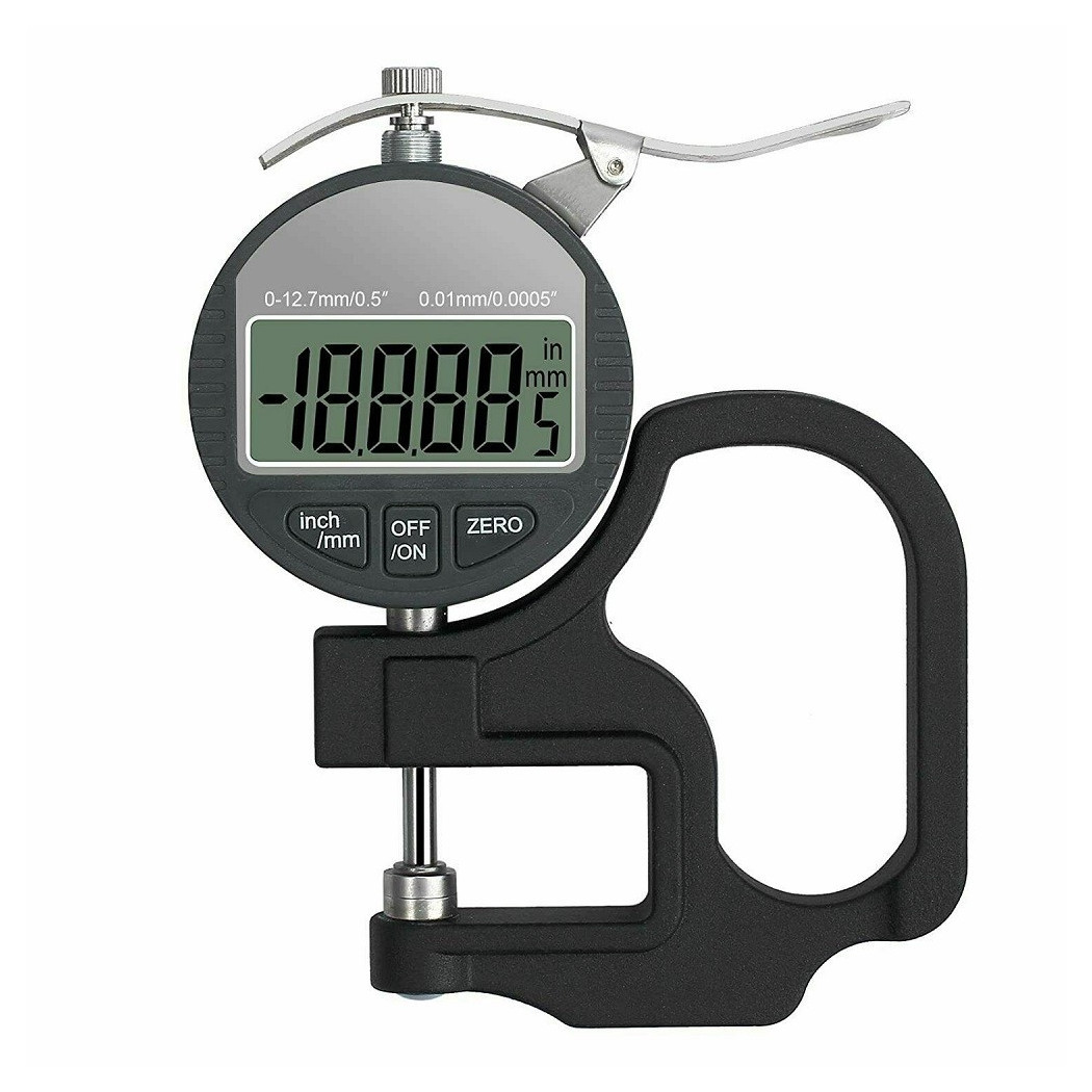 foto del prodotto trade shop spessimetro micrometro digitale misuratore di spessore 0 12.7 mm con impugnatura 