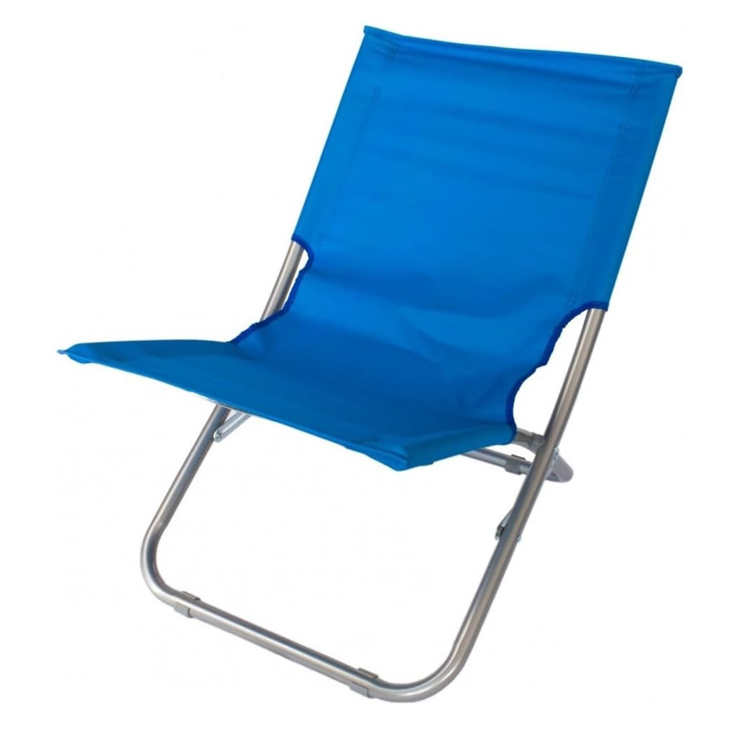 foto del prodotto trade shop spiaggina in tessuto oxford blu pieghevole sedia per mare campeggio portatile 281050 
