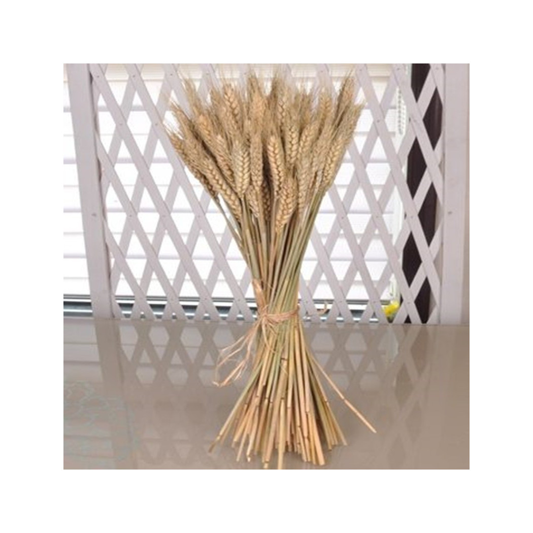 foto del prodotto trade shop spighe di grano fascio 80 pezzi colore naturale artificiali h92cm decorazione 