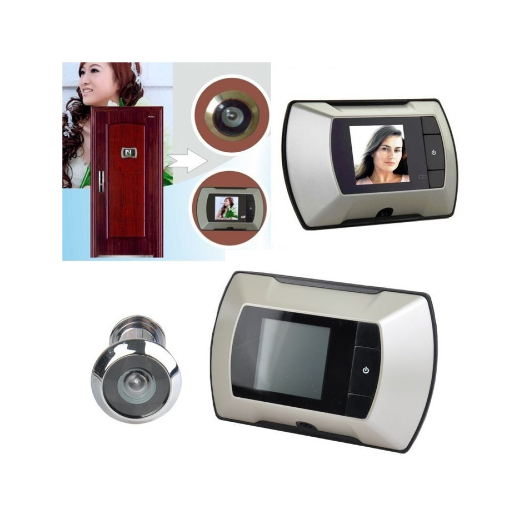 foto del prodotto trade shop - spioncino elettronico telecamera display digitale scatta foto colori lcd 2,4 -