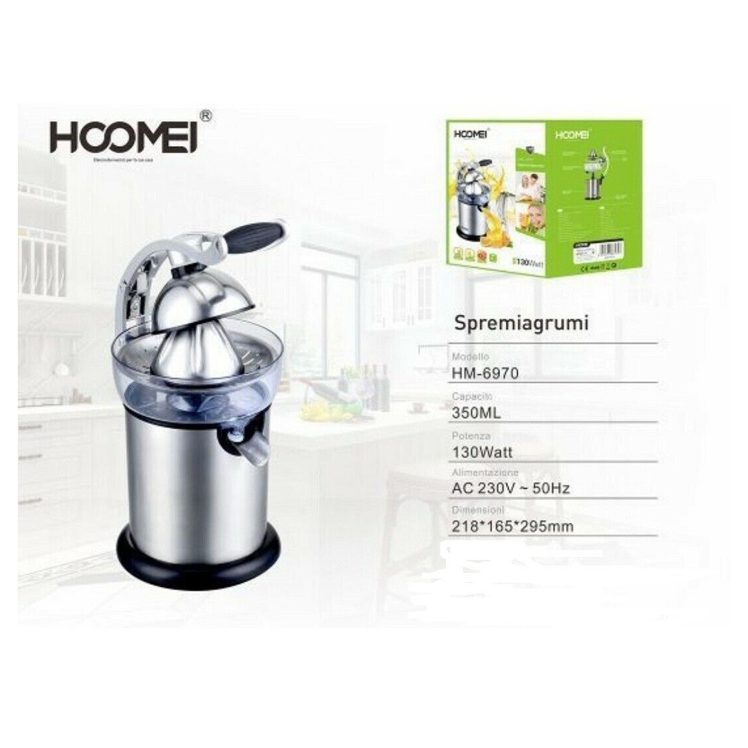 foto del prodotto trade shop spremiagrumi limoni arance elettrico professionale 350ml 130 watt hoomei hm 6970 