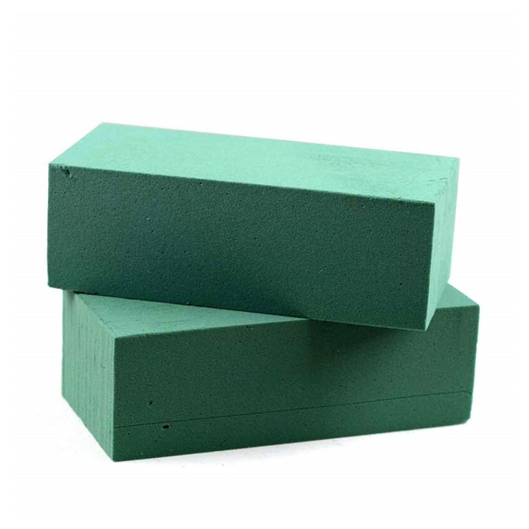 foto del prodotto trade shop spugna per fiori 2pz spugne idrofila verde 23x11cm fioristi composizione floreali 