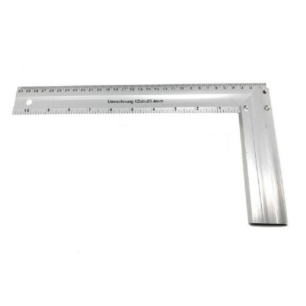 foto del prodotto trade shop squadra combinata in alluminio con righello 300 mm angolo 90 gradi 91846 