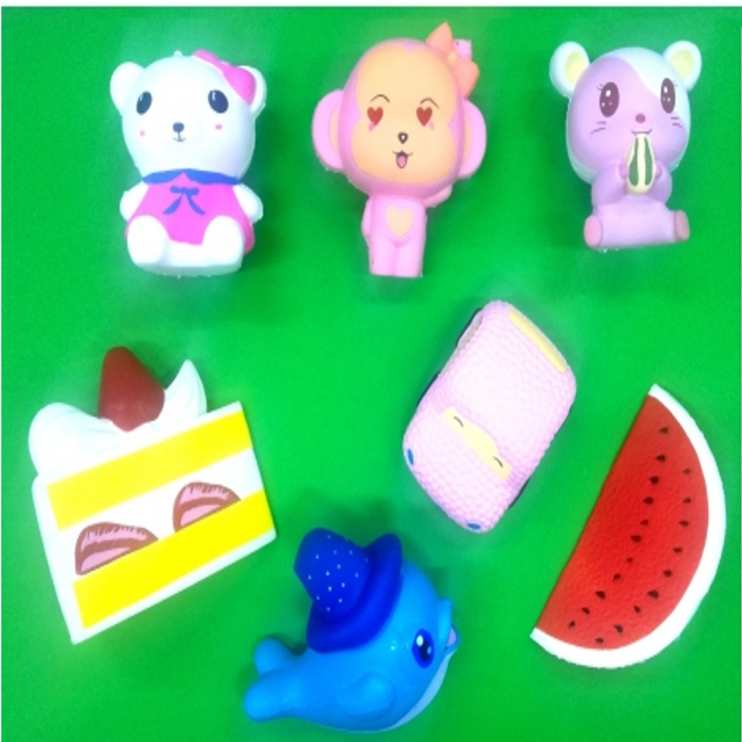 foto del prodotto trade shop squishy squeeze animali dolci frutta morbido fragranza profumo profumato stress 