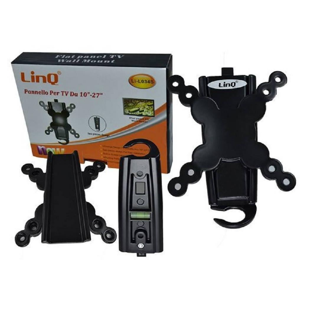 foto del prodotto trade shop staffa porta tv a muro supporto snodabile monitor da 10 a 27 fino 25kg li l034s 