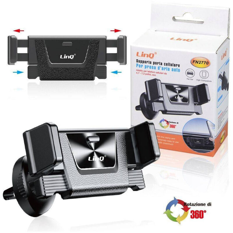 foto del prodotto trade shop staffa supporto portacellulare da auto per smartphone 4.7 7.2 quot presa aria fn2770 