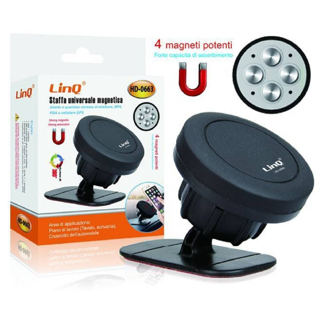 foto del prodotto trade shop staffa universale magnetica supporto smartphone gps cruscotto auto tavolo hd 0663 