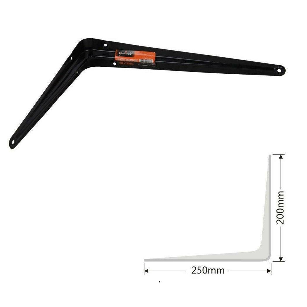 foto del prodotto trade shop staffe angolari 2pz supporto staffa angolare reggimensole angolo 90 200x250mm 