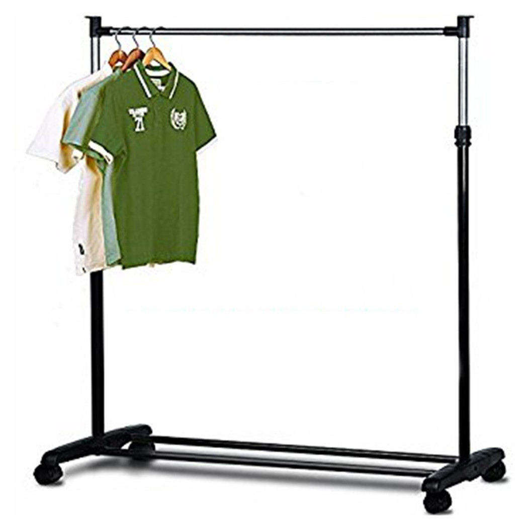 foto del prodotto trade shop stand appendiabiti allungabile telescopico singolo con ruote 70 160 cm 