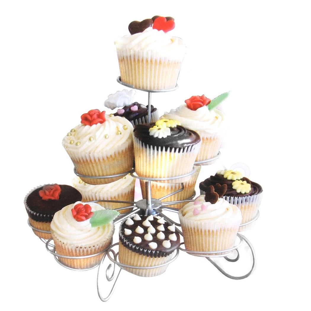foto del prodotto trade shop stand supporto espositore per cupcakes dolci dolcetti 13 posti in metallo 
