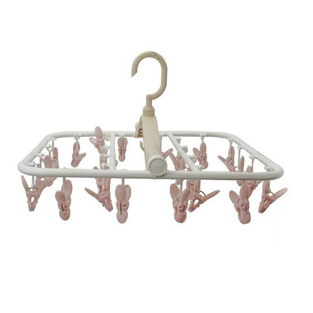 foto del prodotto trade shop stendino portatile stendibiancheria pieghevole casa campeggi 24 mollette 38x22cm 