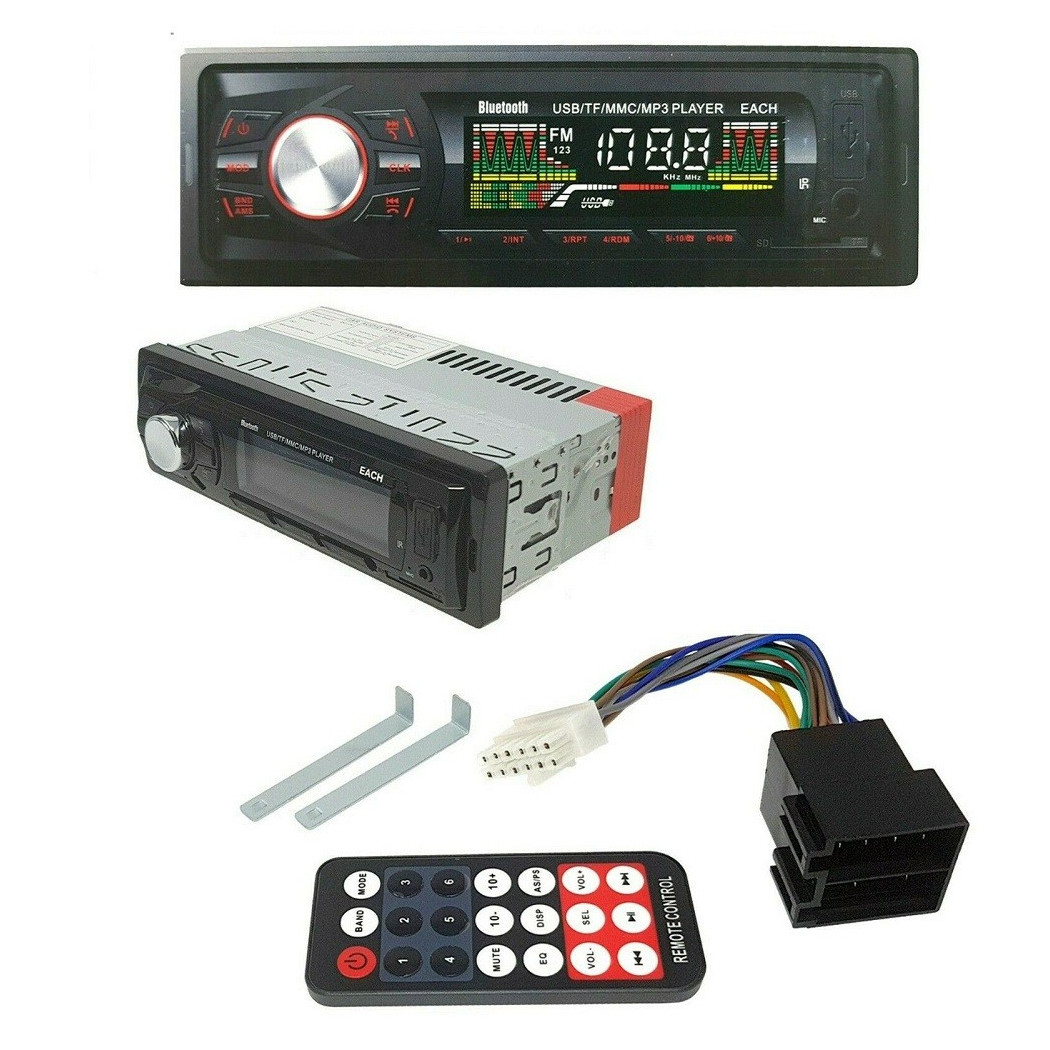 foto del prodotto trade shop stereo auto autoradio 4x60w aux mp3 usb sd radio fm bluetooth viva voce mod.5008 