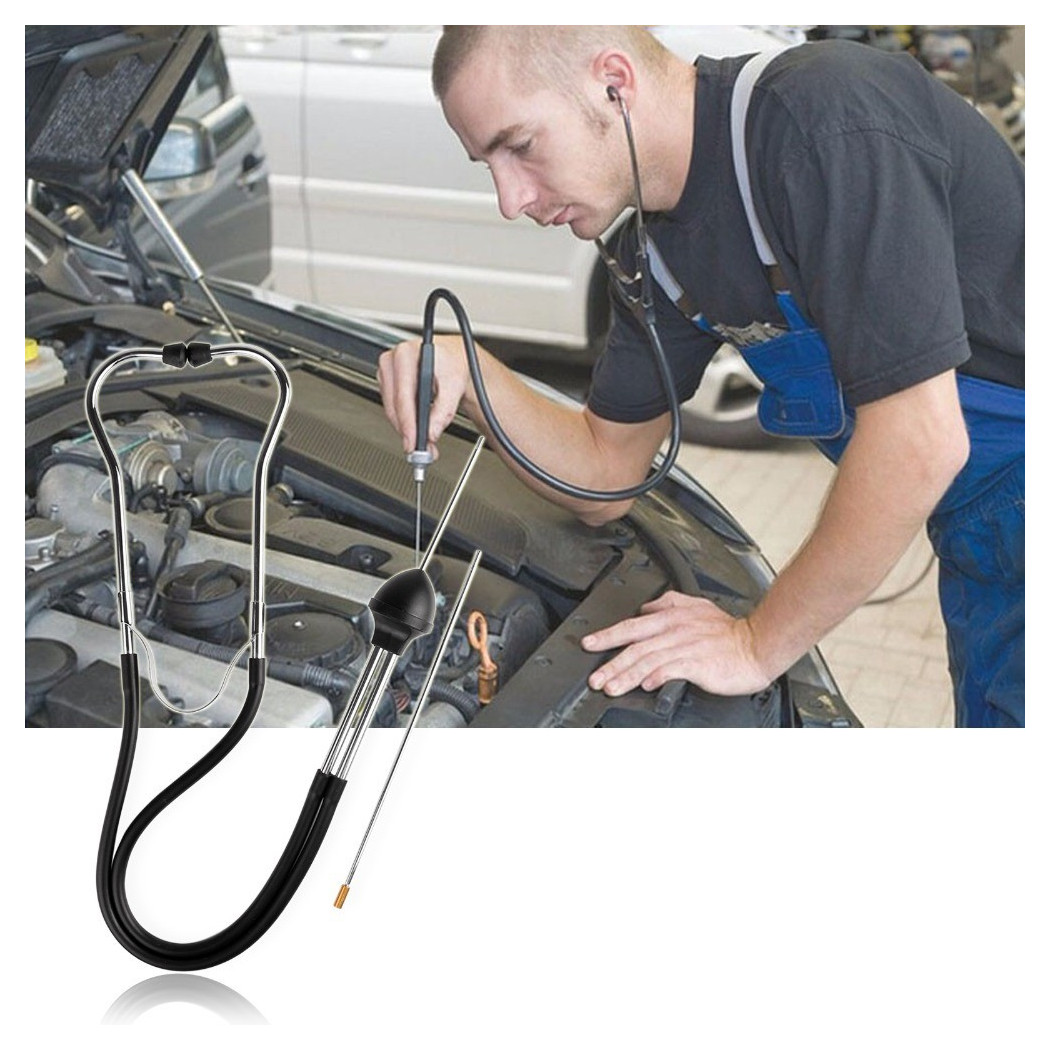 foto del prodotto trade shop stetoscopio sonda per meccanico flessibile rileva diagnosi rapida rumori 320 mm 