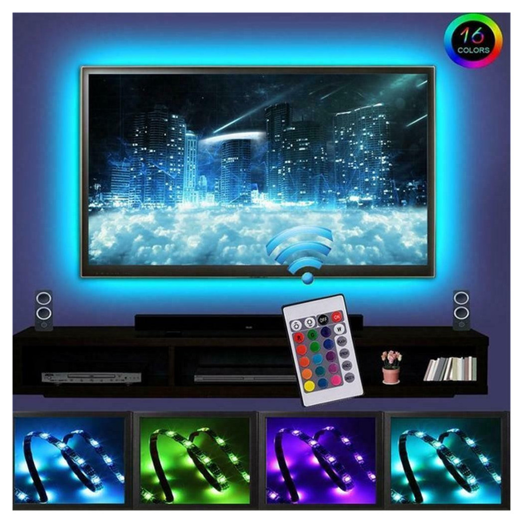 foto del prodotto trade shop strip led striscia usb 100cm l5 6.48w 5v per retroilluminazione televisore tv 