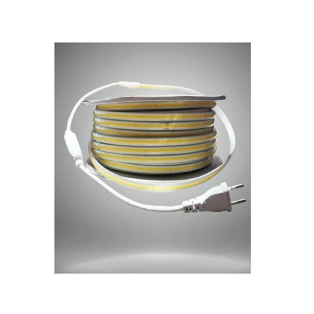 foto del prodotto trade shop strisce led cob gommata 220v 14w m 1400lm m ip65 bobina 50 metri bianco naturale 