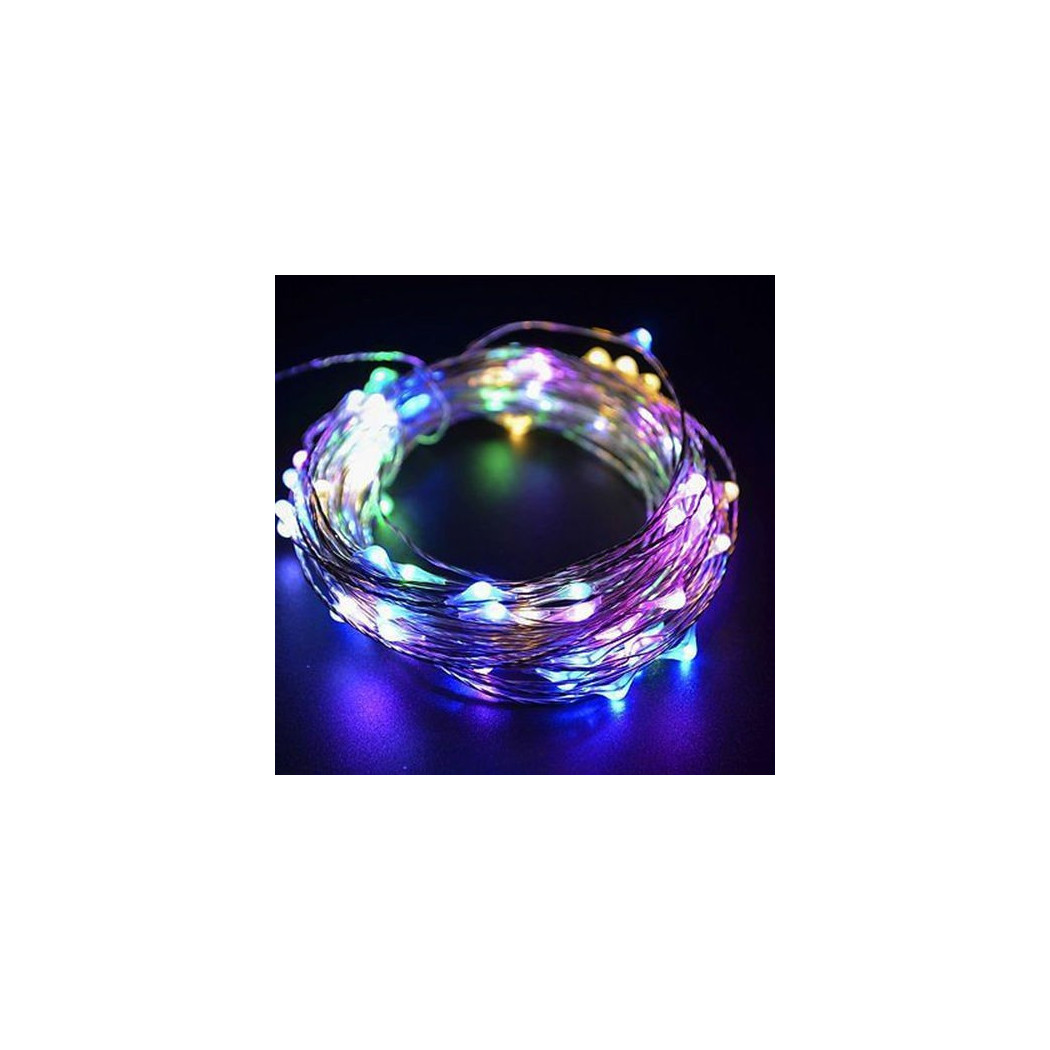 foto del prodotto trade shop striscia 3 metri strip led bobina flessibile a batterie filo di rame luce rgb 